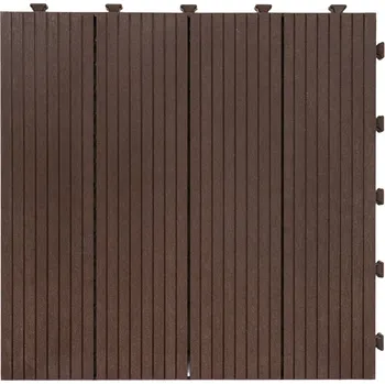 Venkovní dlažba Multy Home Gumová dlaždice COSMOPOLITAN 45 x 45 cm, hnědá, zesílená 2,5 cm