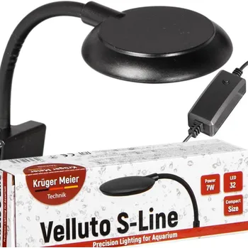 Dekorace do akvária Osvětlení Kruger Meier Velluto S-Line černé - LED lampa do akvária 10 l - 40l