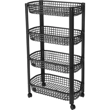 Úložný box EXCELLENT HOUSEWARE Kuchyňský vozík pojízdný 4 police KO-019000020
