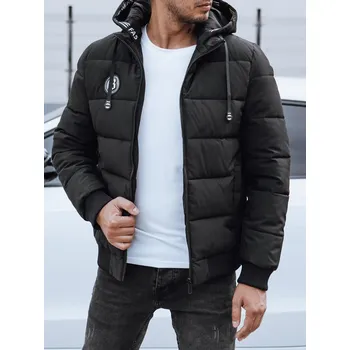 Pánský zimní kabát Pánská bunda zimní prošívaná s kapucí TX4830 Barva: Černá, Velikost: 2XL