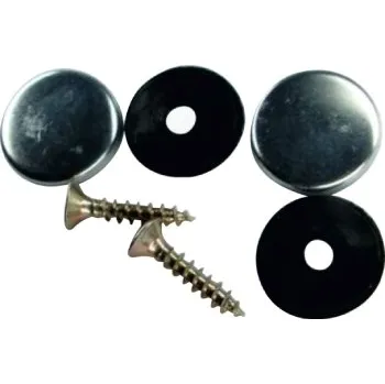 Vrut Šroub zrcadlový 4x25 + krytka 16 Al, 4 ks