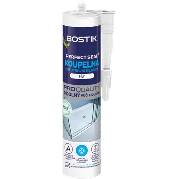 stavební silikon Bostik Neutrální sanitární silikon Perfect seal koupelna neutrální silikon 280 ml