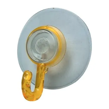 Držák na ručník Háček přísavný QF typ 3250, transparentní oranžová, plast, 2ks