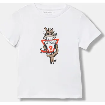 Chlapecké tričko Dětské bavlněné tričko Guess N6RI03.K8HM4.PPY2 bílá 00X, vel. 118-122
