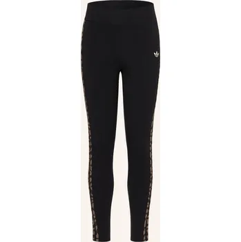 Dámské legíny Adidas Originals Dívčí Legíny 3-Pruhy, černá / béžová, 152