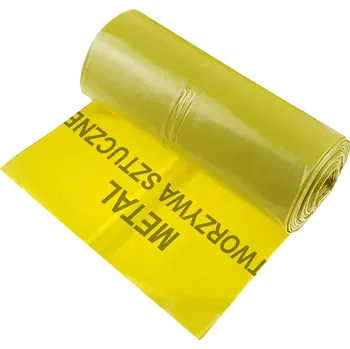 Pytle na odpadky Geko Odpadkové pytle PLASTY A KOVY VELMI PEVNÉ 120L (role 10 ks) - žluté