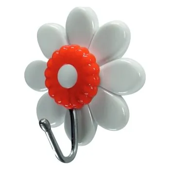 Věšák Háček samolepící QF typ 1971, bílá/červená, plast, 2ks