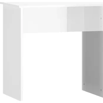 Psací stůl Psací stůl s policemi 100 x 55 x 75 cm, bílý vysoký lesk