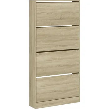 Botník Botník dub sonoma 80 x 21 x 163,5 cm se 4 výklopnými zásuvkami