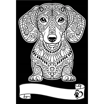 omalovánky Velurová omalovánka A4 Jezevčík