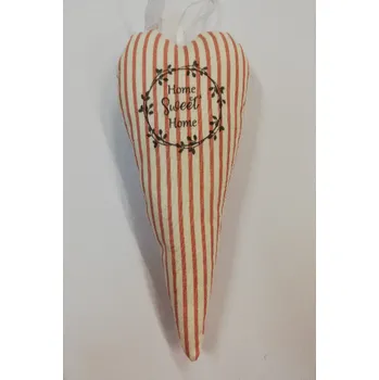 Látkové srdce č.2 červený - Home Sweet Home