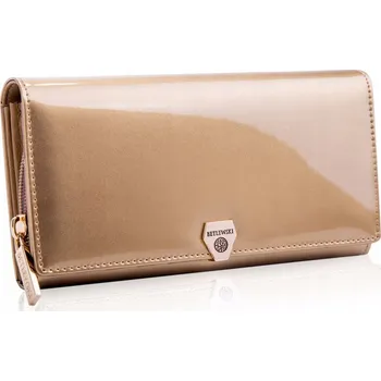 Peněženka Betlewski dámská peněženka z pravé kůže žlutá