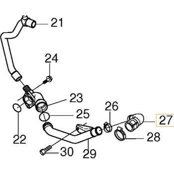 Brzdová hadice VOLVO S40 C30 V50 S80 V70 hadice chladicího systému 30725839 OE
