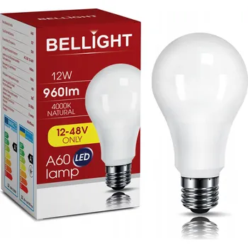 Žárovka BELLIGHT LED žárovka nízkonapěťová A60 12V-48V AC/DC 12W (ekvivalent 100W) 4000K 960lm