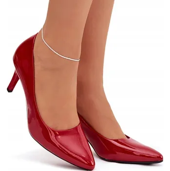 Dámské lodičky LODICKY NA PODPATKU Z LAKOVANÉ EKO KŮŽE SERGIO LEONE 1336 ČERVENÉ 39