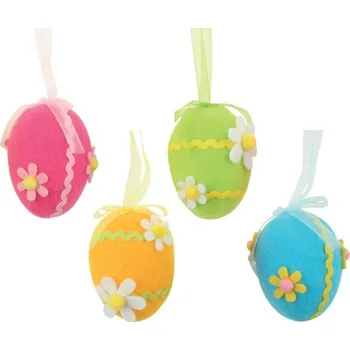 Velikonoční dekorace Vajíčko z filcu na zavěšení 6 cm 8076