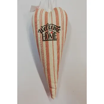 Látkové srdce č.5 červený - Welcome Home