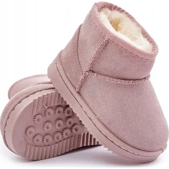 Dívčí zimní obuv DĚTSKÉ ZATEPLENÉ SNĚHULE RŮŽOVÉ VEL. 29