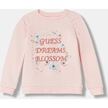 Chlapecká mikina Dětská bavlněná mikina Guess K6RQ03.KAD74.PPY2 růžová 03X, vel. 68-76