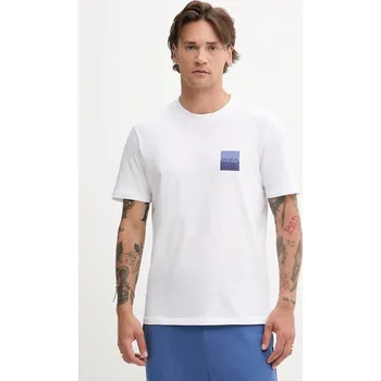 Bavlněné tričko HUGO Dapusi 50544458 bílá 00X, vel. XL