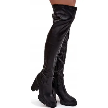 Dámské kozačky Butosklep dámské kozačky nad koleno na sloupkovém podpatku, velikost 40