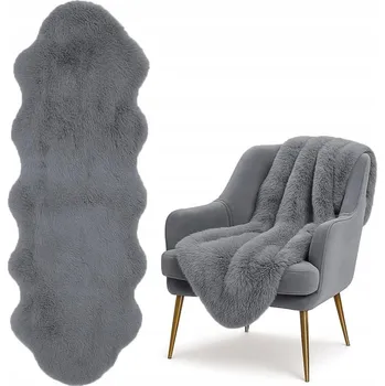 Koberec Umělá ovčí kůže 180 cm šedá