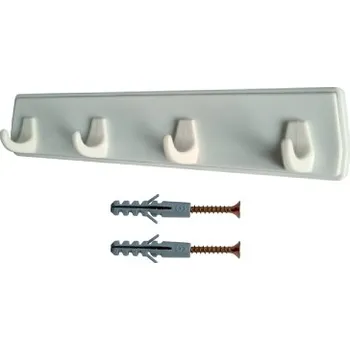 Věšák Háček samolepící QF typ 1384, bílá, plast, 1ks