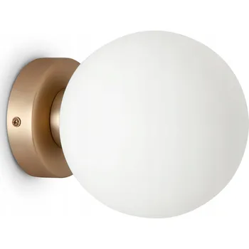 Nástěnné svítidlo Nástěnné svítidlo zlaté skleněné bílá koule 15 cm do ložnice obýváku Maytoni