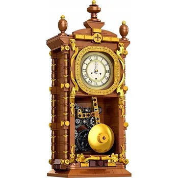 Hodiny STAVEBNICE SADA 751 DÍLŮ RETRO KYVADLOVÉ HODINY S FUNKCÍ HODIN