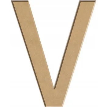Obraz Písmeno V z MDF, ploché, výška 10 cm