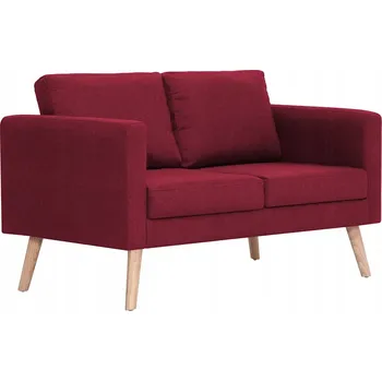Pohovka Dvoumístná pohovka, vínově červená, 116 x 70 x 73 cm, čalouněná látkou