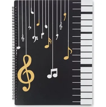 Věšák Pořadač hudební motivy - černý