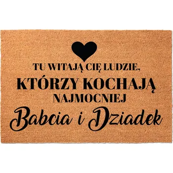 Rohožka KOKOSOVÁ VSTUPNÍ ROHOŽKA DÁREK PRO BABIČKU A DĚDEČKA - MILUJÍ NEJVÍCE