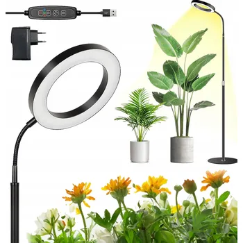 Osvětlení pro růst rostliny Lampa pro Růst Rostlin 72 LED pro Pěstování s Časovačem + Dálkové Ovládání 58cm~170cm