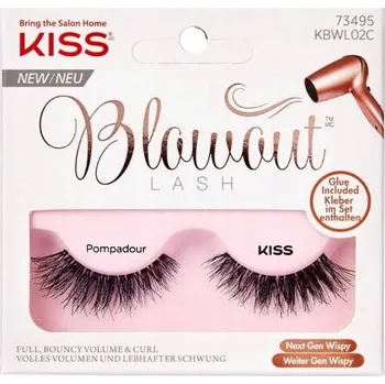 Umělé řasy Řasy na pásku Kiss Blowout Lash Pompadour černé