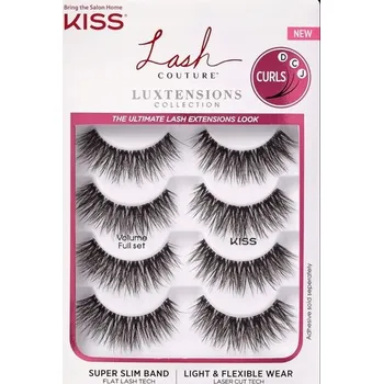 KISS Lash Luxtensions Řasy pro objem - Kompletní sada 4 páry