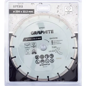 Řezný kotouč DIAMANTOVÝ ŘEZNÝ KOTOUČ na beton a cihly, SEGMENTOVÝ, 230 mm, pro suché řezání