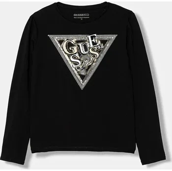 Dívčí tričko Dětské tričko s dlouhým rukávem Guess J6RI16.K6YW4.PPY2 černá 99X, vel. 158-166