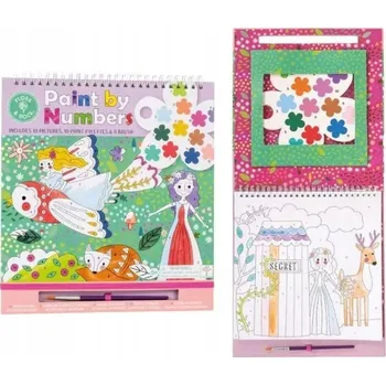 OMALOVÁNKA S BARVAMI MALOVÁNÍ PODLE ČÍSEL - POHÁDKOVÝ SVĚT