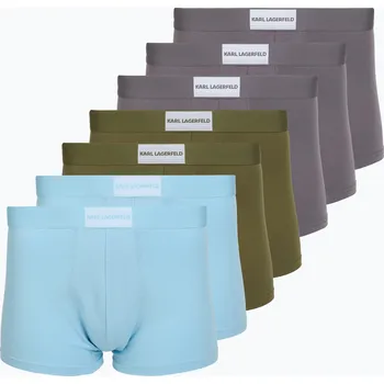 Boxerky Pánské boxerky KARL LAGERFELD Essential Logo Trunk 3 páry olive/clear sky/excalibur