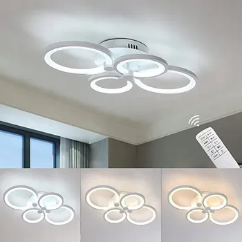 Stropní svítidlo LED LUSTR S DÁLKOVÝM OVLÁDÁNÍM MODERNÍ DO OBÝVÁKU 60W 4800lm