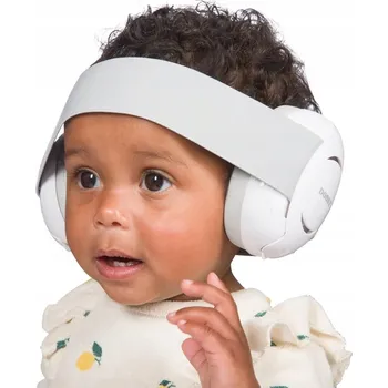 Sluchátka Dětská ochranná sluchátka DOOKY tlumící hluk bílá 0+