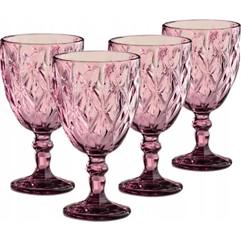 Sklenice Skleničky na červené víno Homla růžové 340ml 4 ks