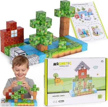 ostatní stavebnice Magnetická stavebnice 88 ks MAGNETIC GARDEN HOUSE vícebarevná