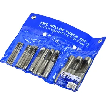 Geko Sada průbojníků na kůži 15 ks 2–22 mm (10/20)