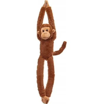 plyšák Dlouhá plyšová opička hnědá k zavěšení 55 cm plyšák