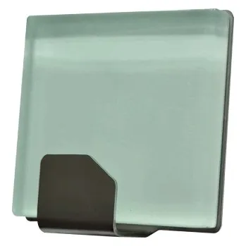 Držák na ručník Háček samolepící QF typ 26 G1, nerez, sklo bílé, LUXURY EDITION, 1ks