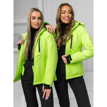 Zeleno-neonová dámská zimní sportovní bunda Bolf HH012B - S