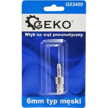 Kompresor Geko Zástrčka pro pneumatickou hadici 6 mm, typ samec (blistr) (10/100)