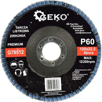 Příslušenství k nářadí Listový kotouč „CYRKON“ 125 mm P60 GEKO PREMIUM (10/200)